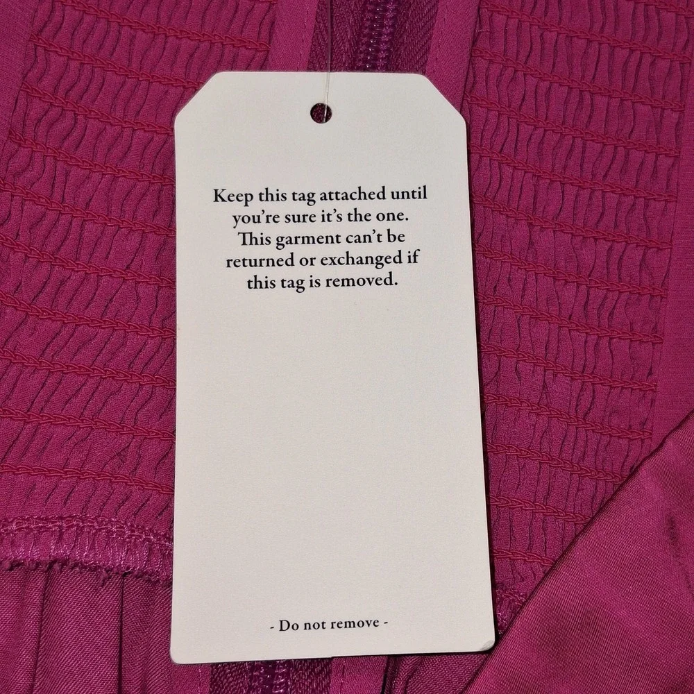 NWT Abercrombie & Fitch Camille High Slit Magenta Satin Maxi Dress RSP $140 L